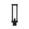 Z-Lite Glenwood 1 Light Outdoor Post Mount Fixture, Black & Clear 586PHMR-BK - alternate 4